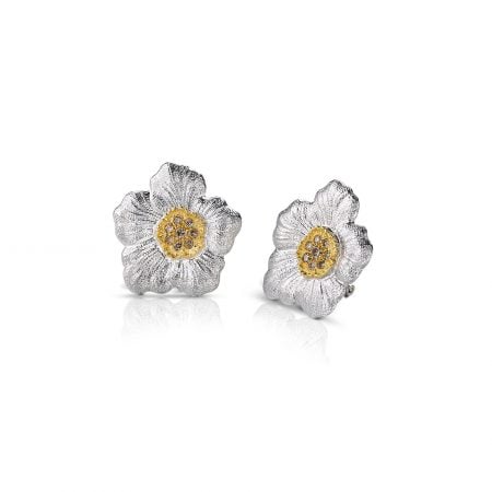 Orecchini Gardenia diamanti brown