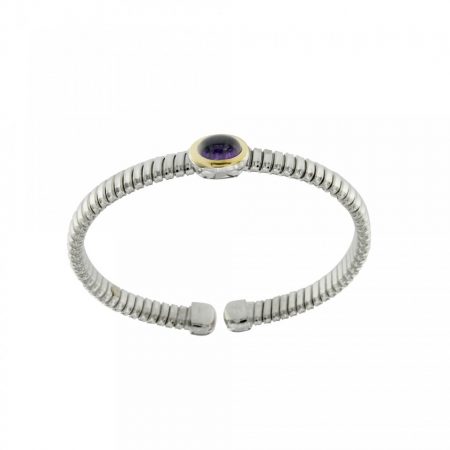 NUOVA bracciale-tubogas-a-molla-in-argento-925-con-testina-in-oro-18ct-e-ametista-BRT026AME-960x960