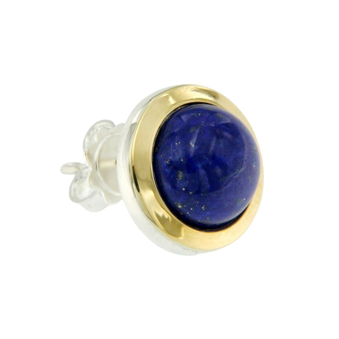 Orecchini Tubogas Argento, oro e lapislazzuli - immagine 2