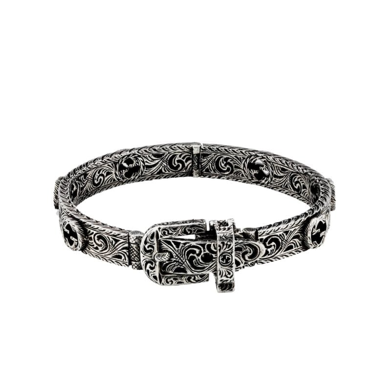 600137_J8400_0811_008_100_0000_Light Bracciale Gucci Garden in argento brunito