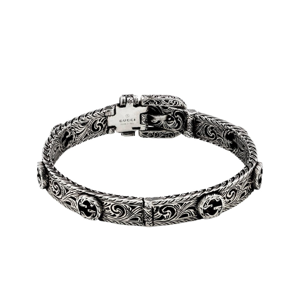 600137_J8400_0811_008_100_0000_Light Bracciale Gucci Garden in argento brunito