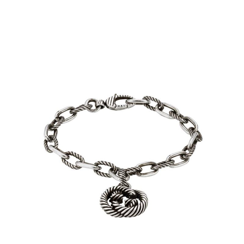 YBA607158001 BRACCIALE GUCCI argento brunito