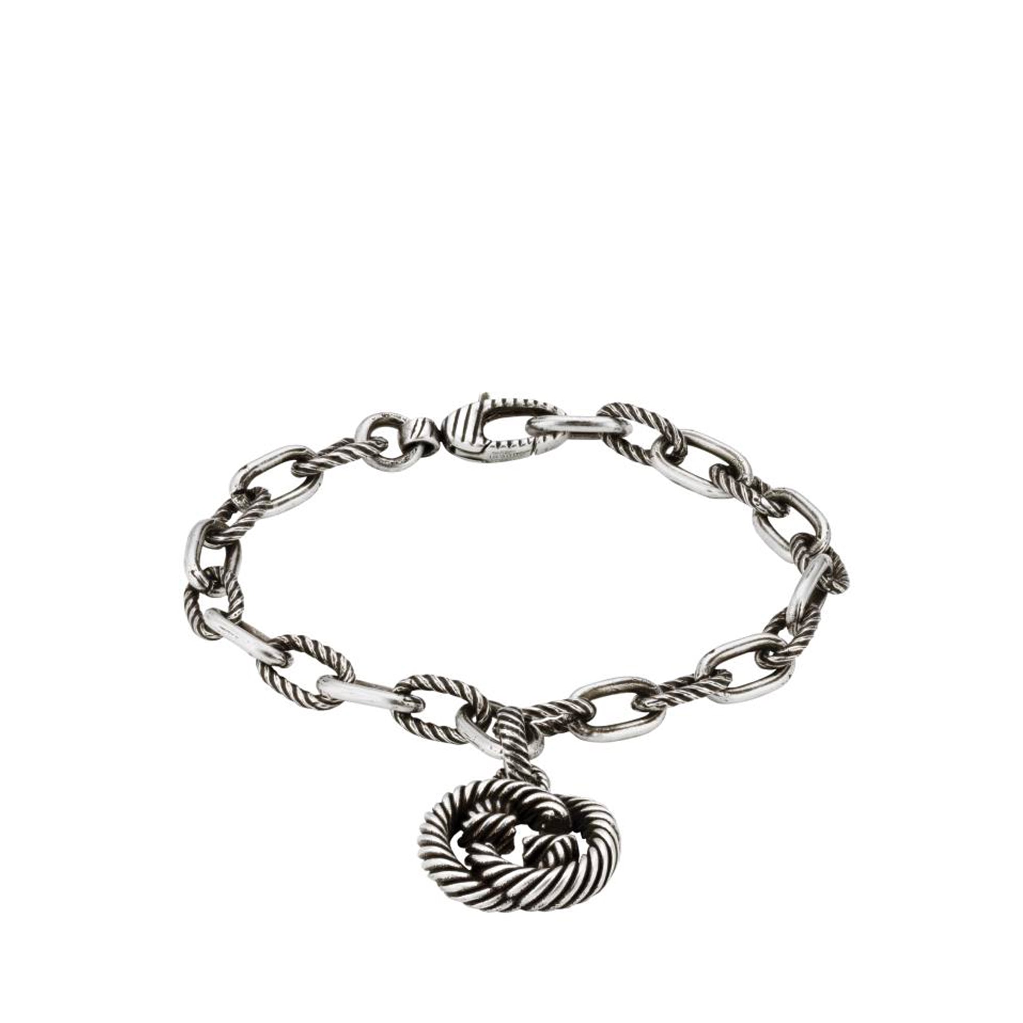 YBA607158001 BRACCIALE GUCCI argento brunito