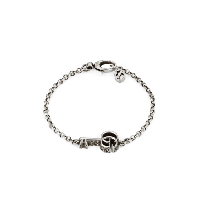 BR632207 bracciale gucci argento intelocking trademark gucci bracelet silver sconto discount