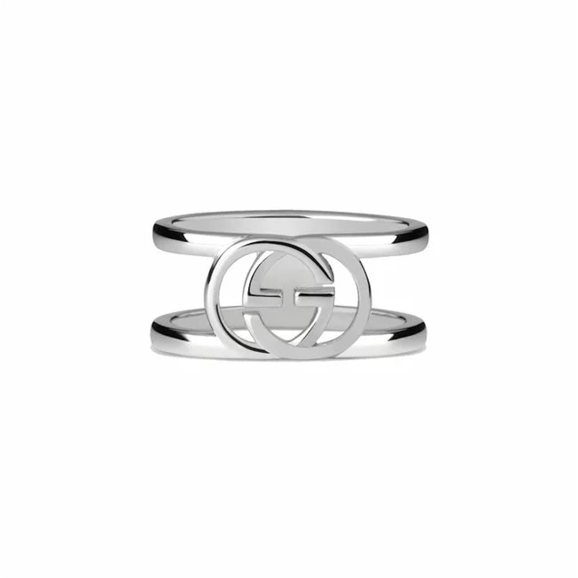 Anello GUCCI argento con motivo Doppia G ybc295716