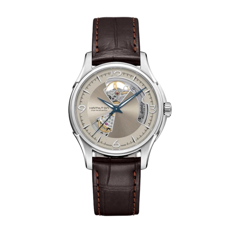 pelle Orologio Hamilton Jazzmaster Open Heart Auto