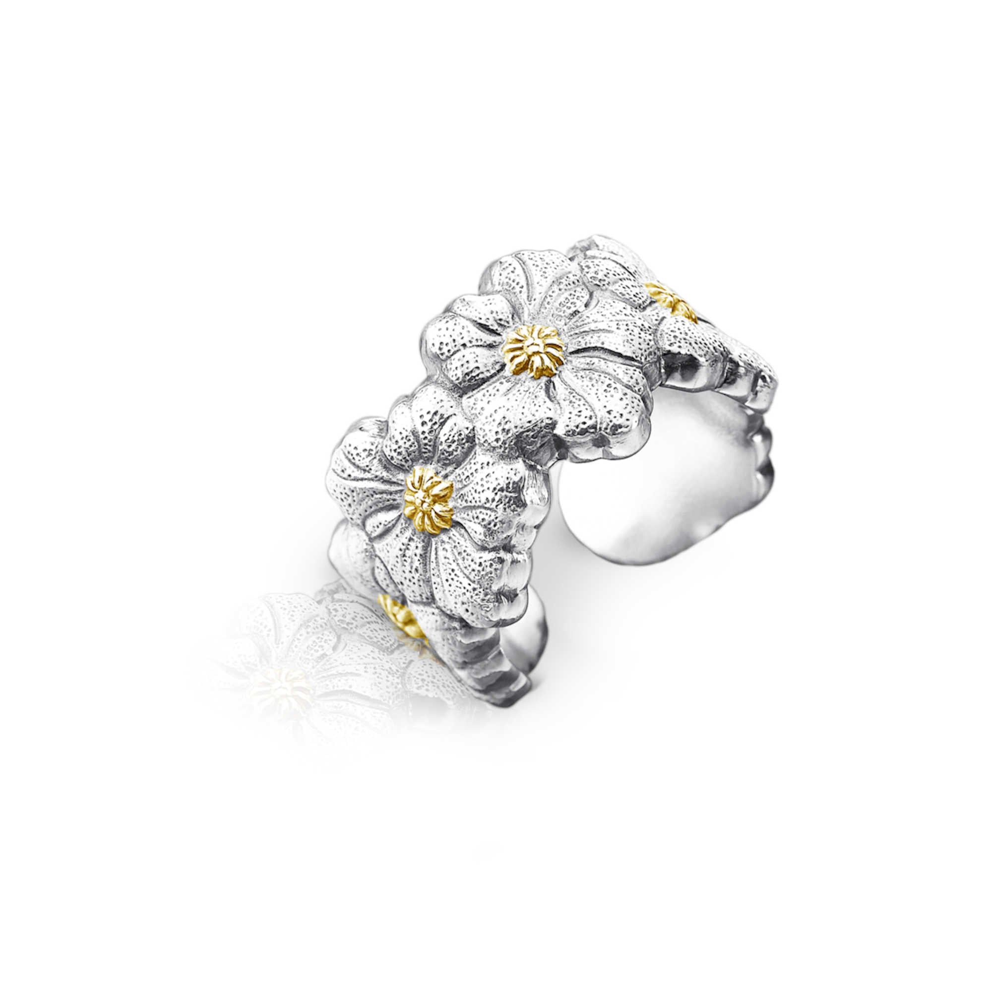 ANELLO GARDENIA ETERNELLE BUCCELLATI ARGENTO RING
