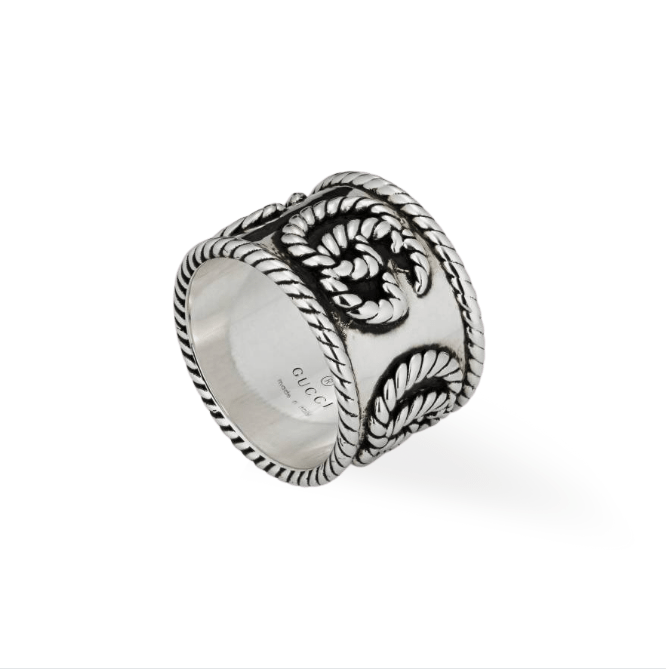 Anello Gucci Doppia G Argento ring silver discount sconto