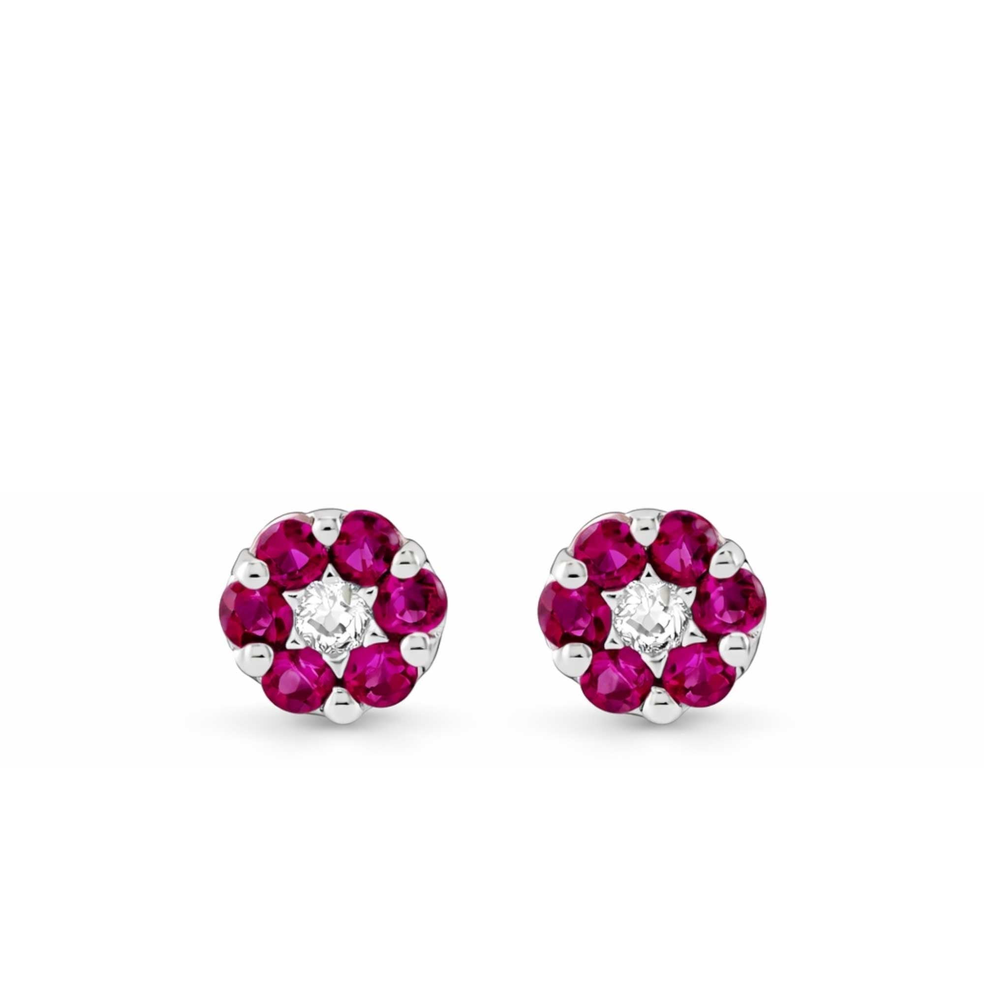 ORECCHINI FLOWERS RUBINI GRANDE