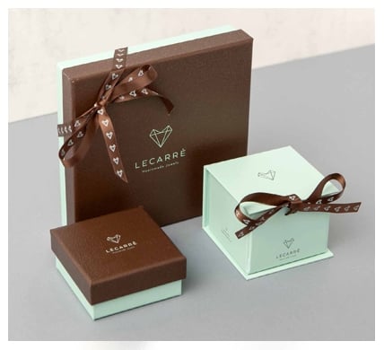 LE CARRÈ collana oro rosa diamanti brown