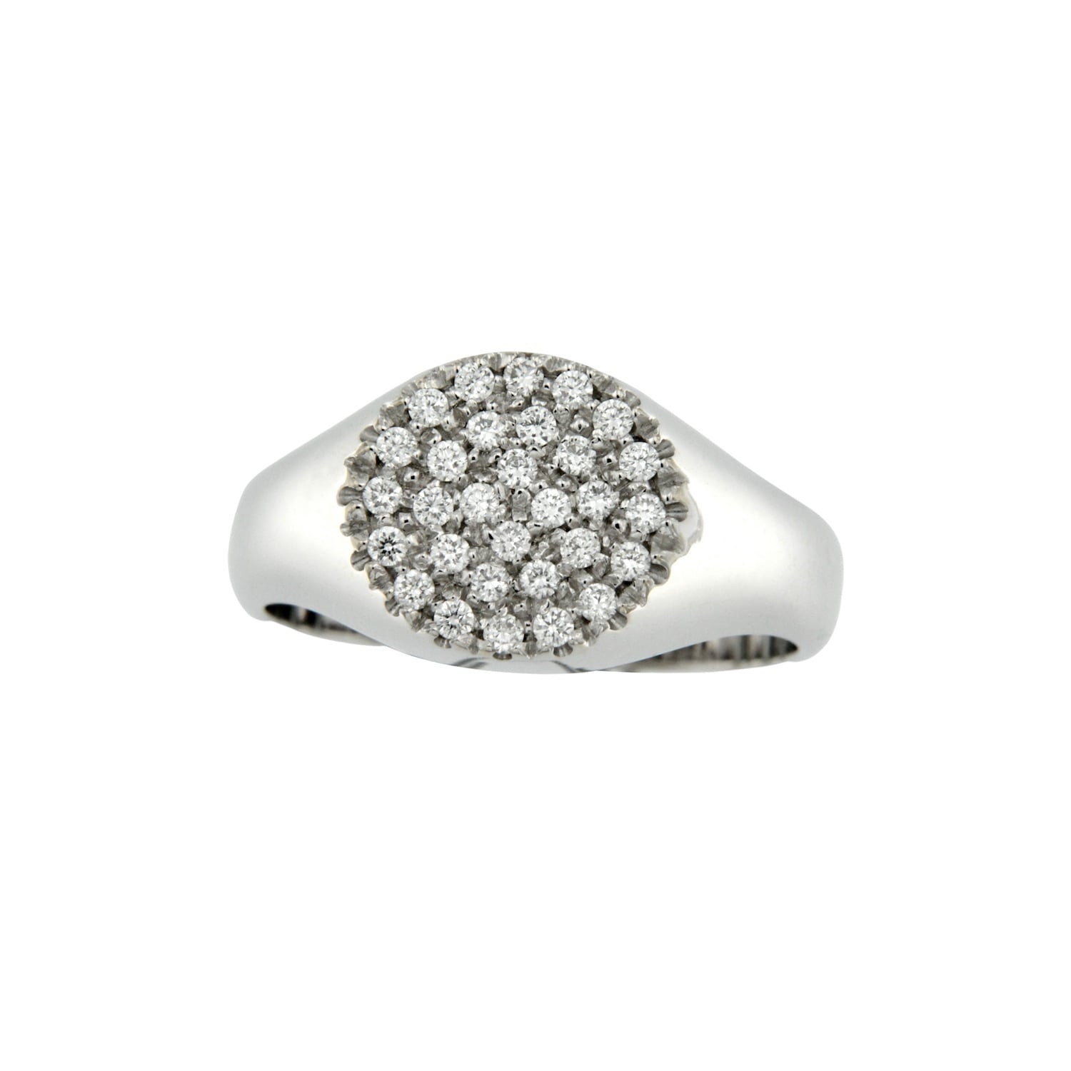 anello mignolo oro-bianco lucido DIAMANTI bianchi CHEVALIER PINKY RING SCONTO DISCOUNT