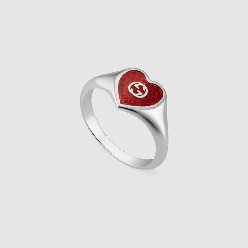 Gucci and GG heart enamel Ring - Image 2