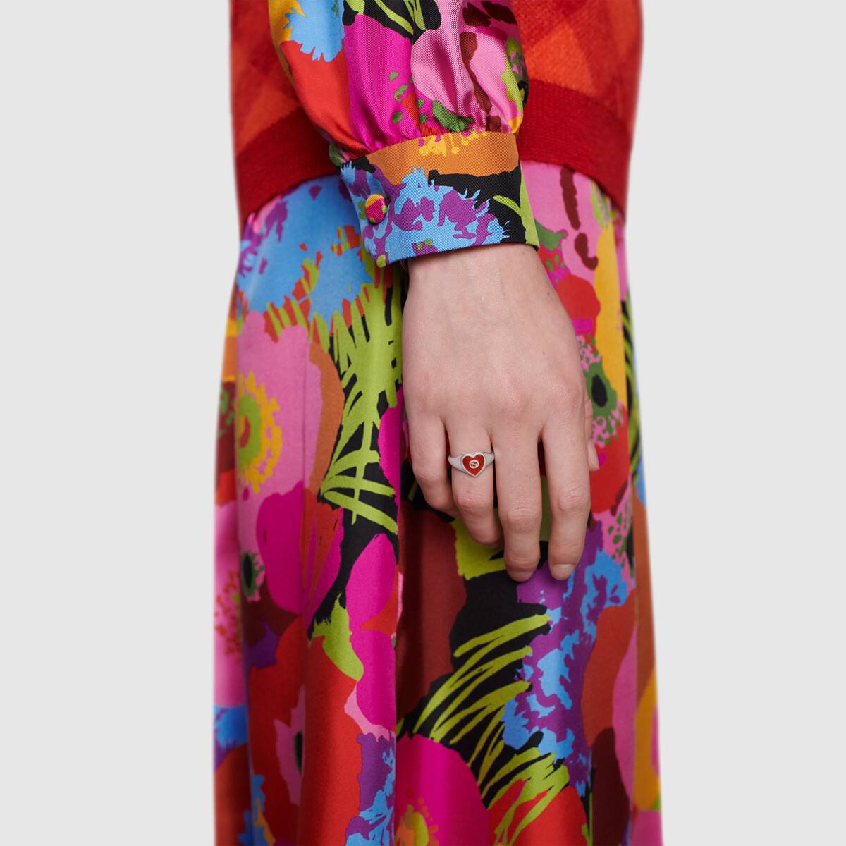 Gucci and GG heart enamel Ring - Image 5