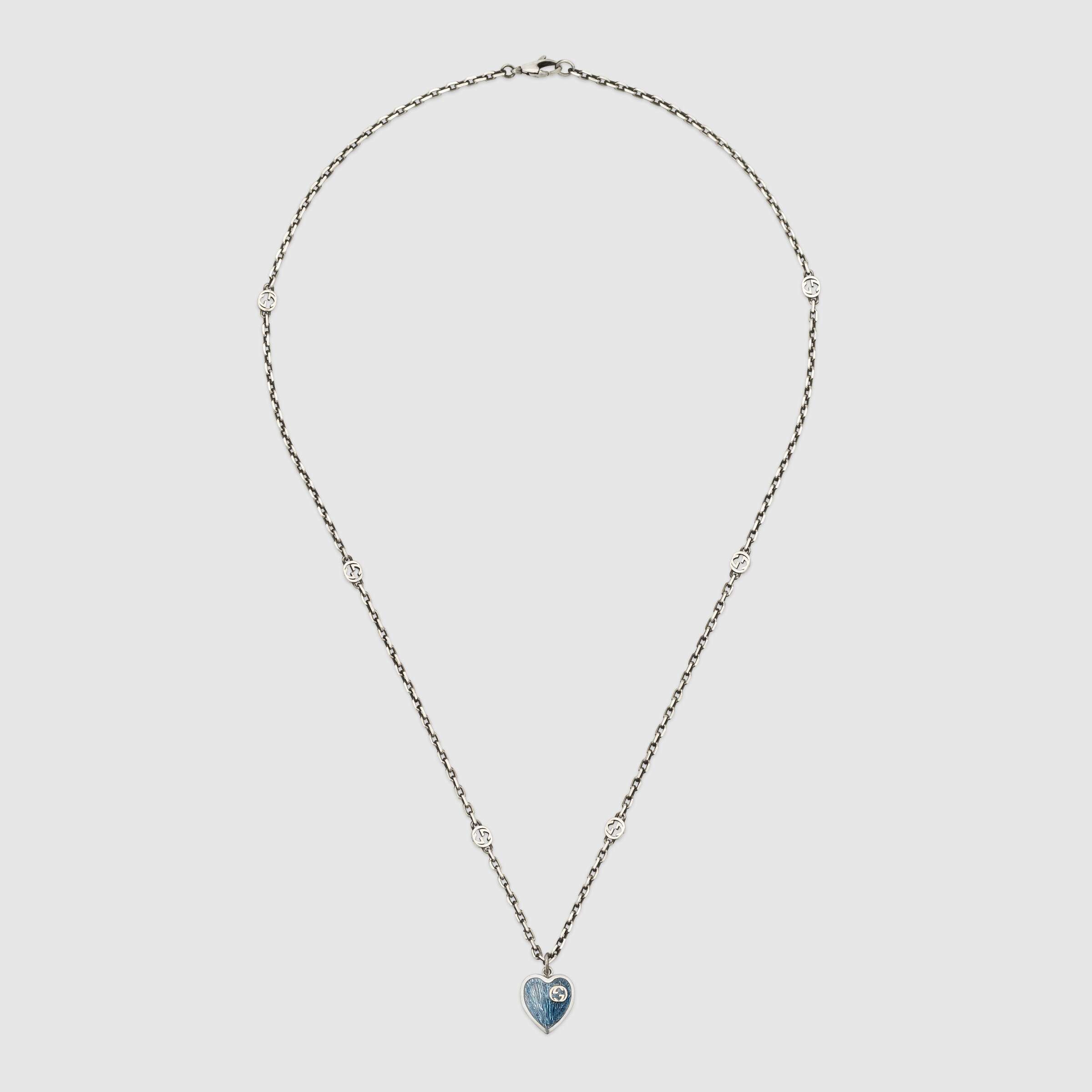 Gucci and GG heart enamel Necklace - Image 3