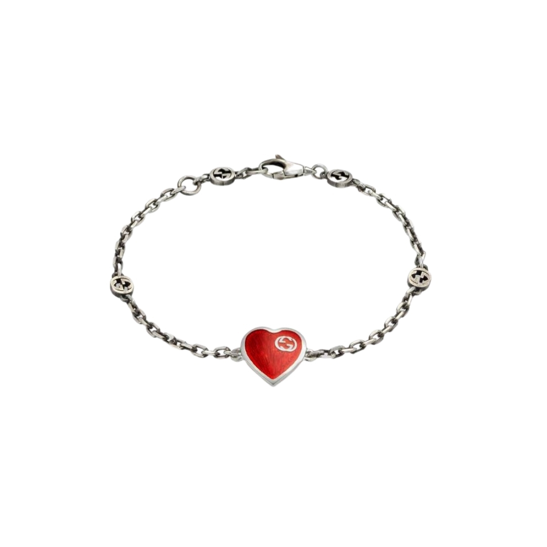 645546_J89B4_1192_001_100_0000_Light-Bracciale-con-cuore-Gucci-e-GG BRACELET RED SCONTO GUCCI DISCOUNT