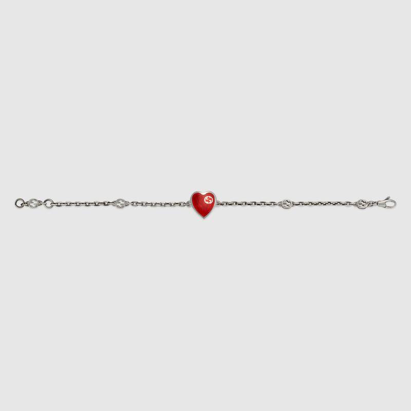 Bracciale con cuore Gucci e GG - immagine 2