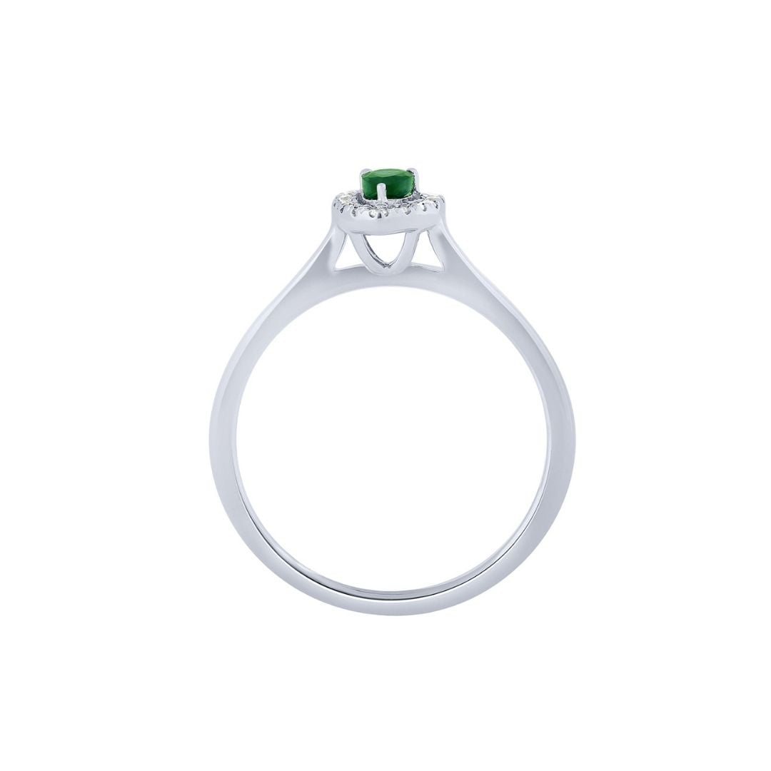 Anello in oro bianco con rubino emerald engagement ring diamonds sconto discount