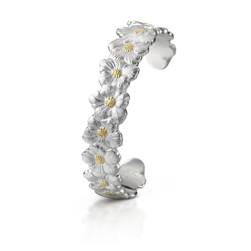 BUCCELLATI Gardenia Bracciale piccolo SBRAGAR01:Y BRACELET SILVER BLOSSOM SCONTO DISCOUNT