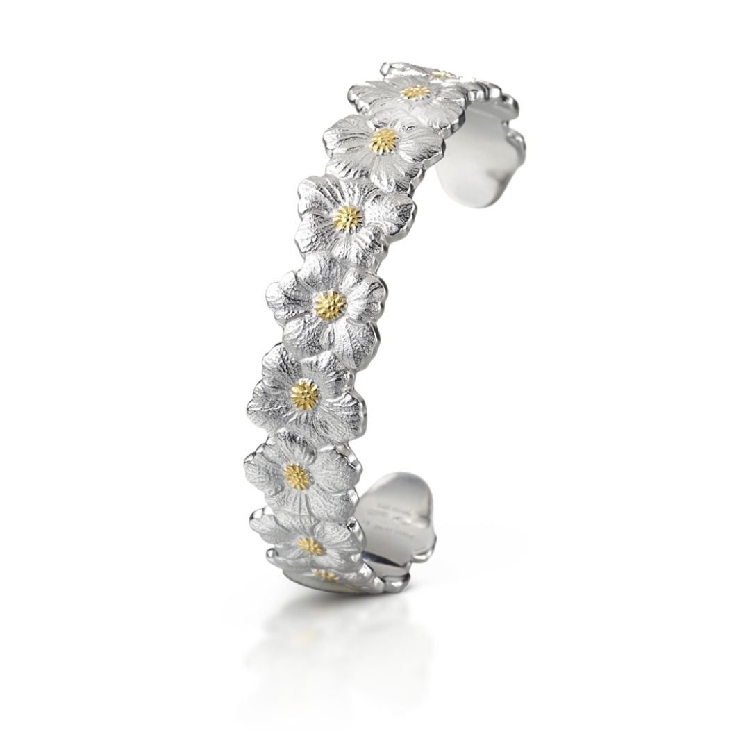 BUCCELLATI Gardenia Bracciale piccolo SBRAGAR01:Y BRACELET SILVER BLOSSOM SCONTO DISCOUNT