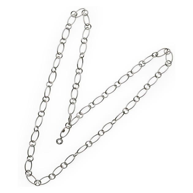 Chantecler Collana 80 cm in argento maglie ovali e tonde