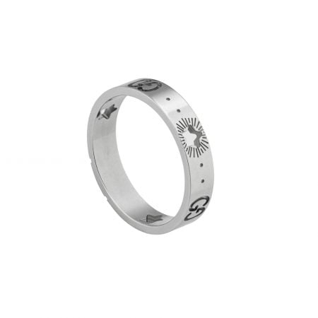 607339_J8502_9000_004_100_0000Anello Icon in oro bianco con stelle ring sconto discount