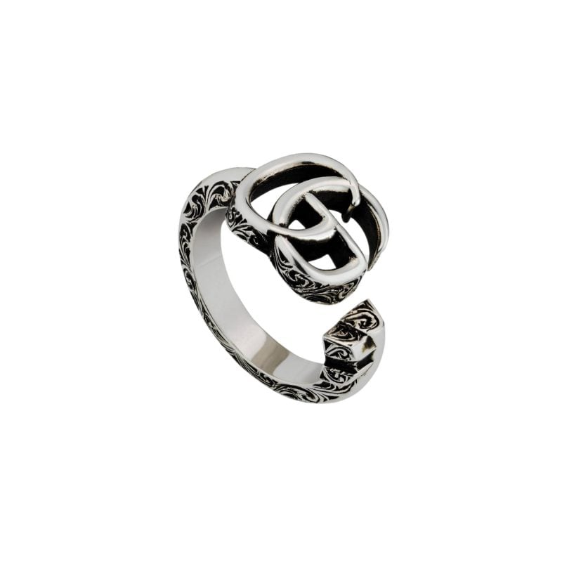 627760_J8400_0701_002_100_0000_Light-Anello-Doppia-G GUCCI RING SILVER ARGENTO SCONTO DISCOUNT