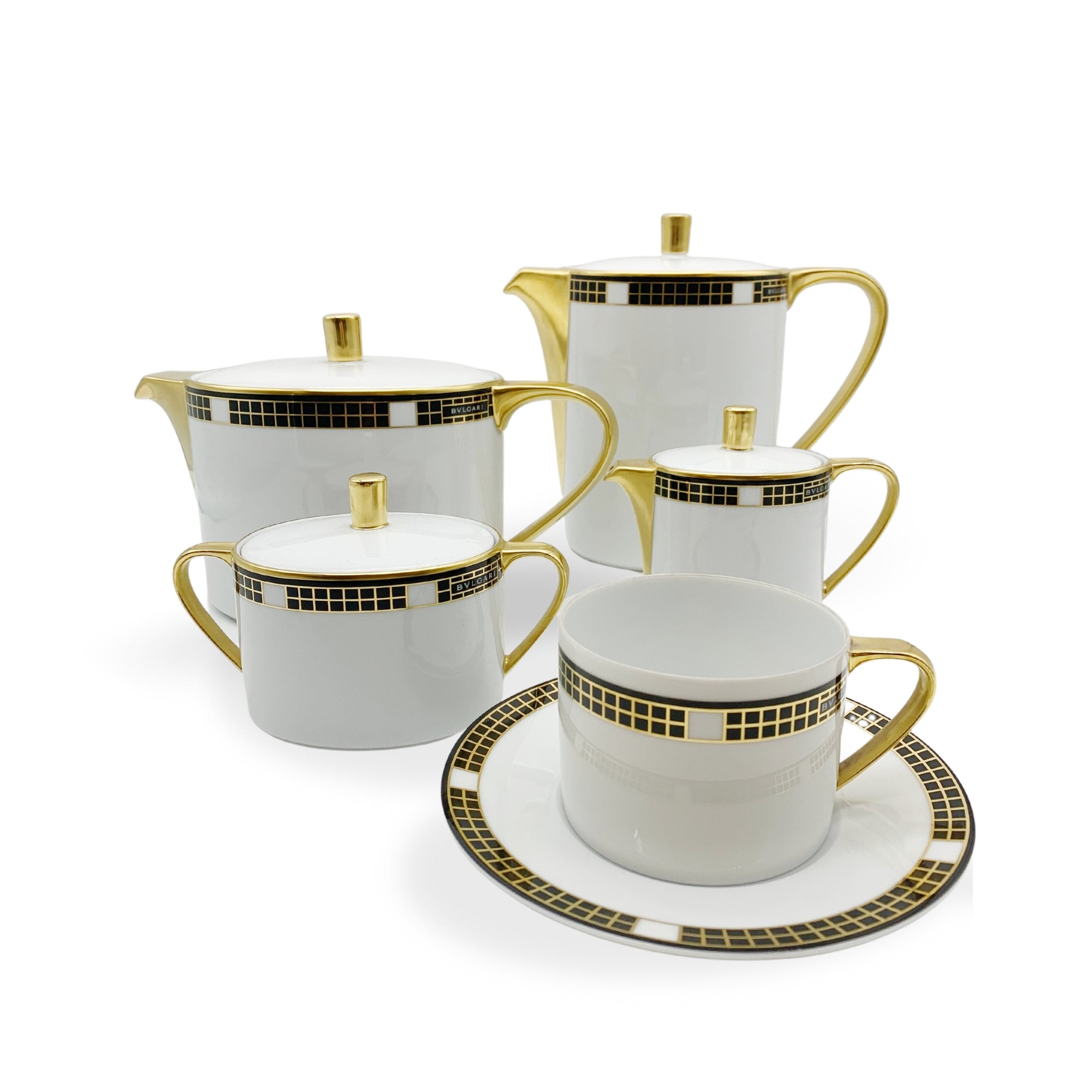 servizio te caffè bvlgari tea service quadro black nero sconto discount