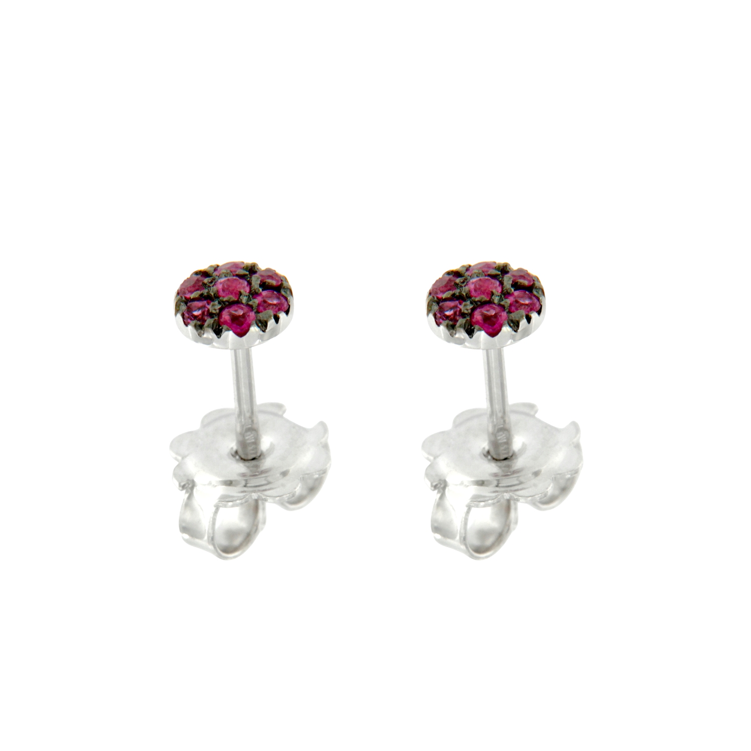 Orecchini oro bianco zaffiri rosa pink sapphires earrings sconto discount