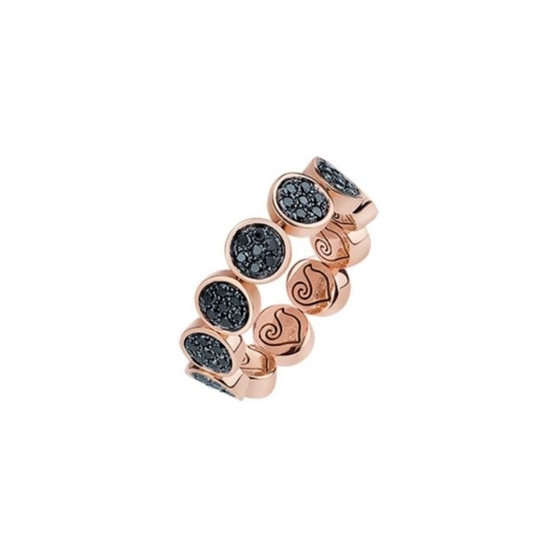 Anello chantecler a fascia diamanti neri 41021 ring black diamonds sconto discount 41021