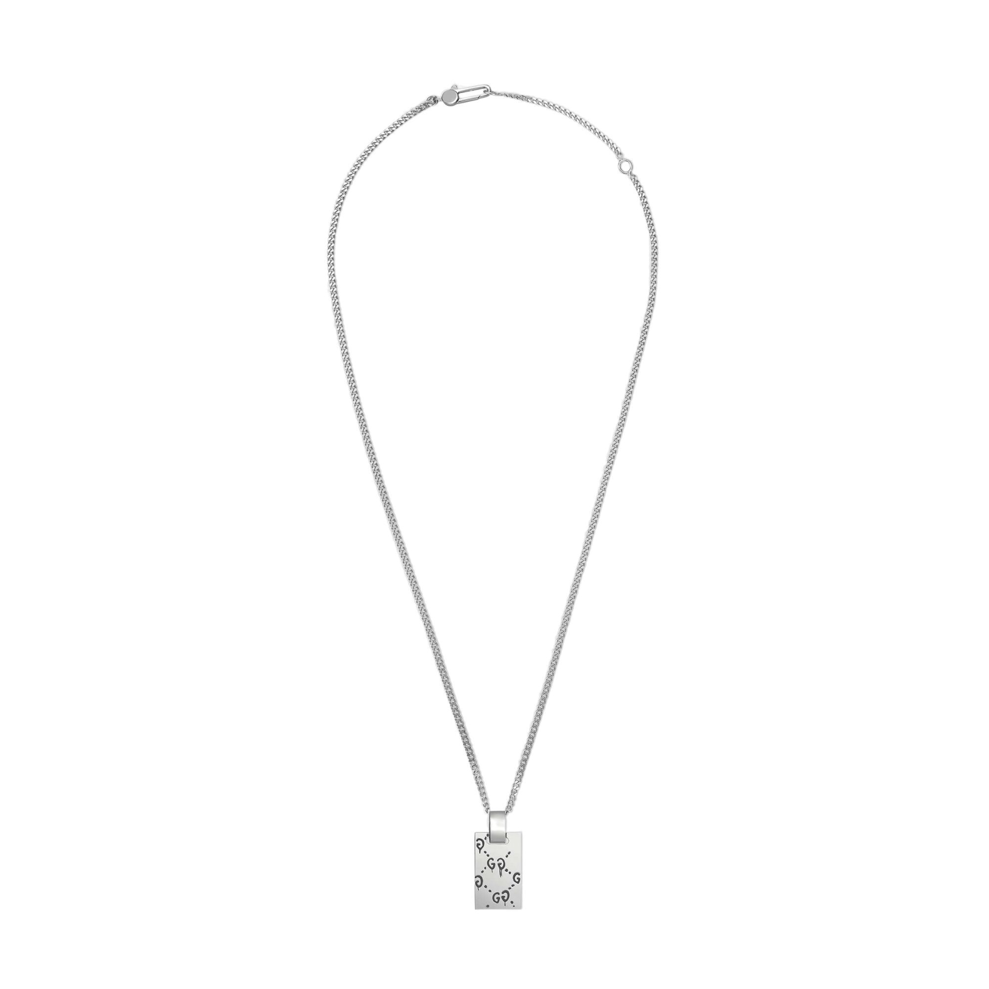 Collana Gucci in argento con pendente GucciGhost