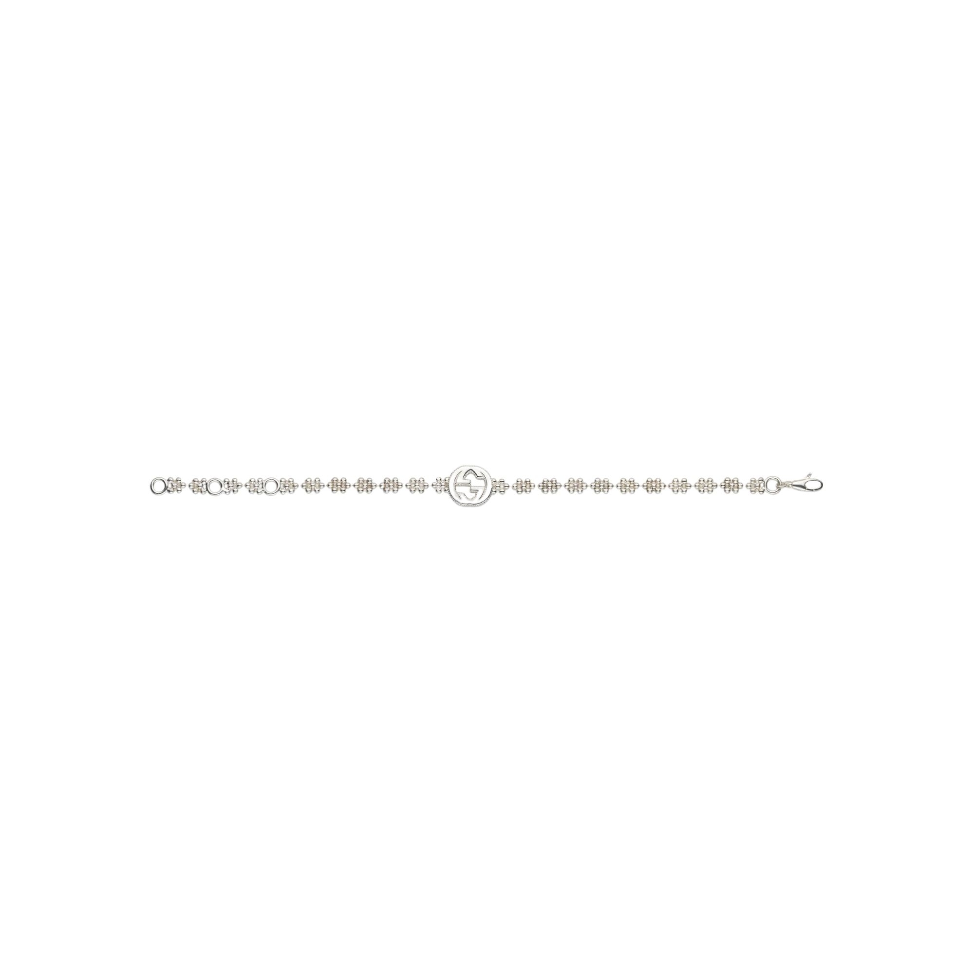 Bracciale dettaglio GG in argento Gucci silver bracelet sconto discount 481687