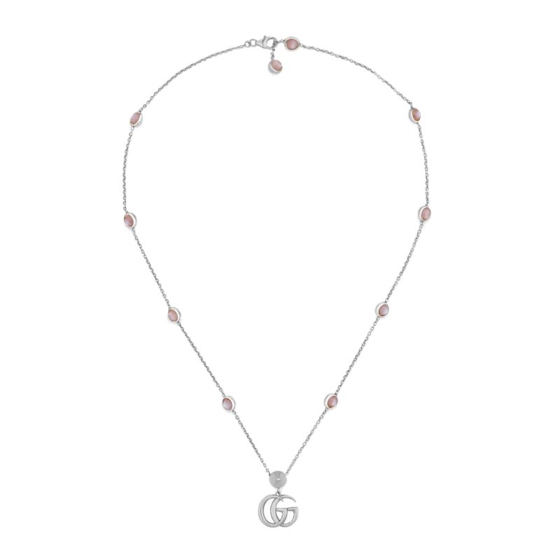 Collana Gucci in madreperla Doppia G necklace sconto discount