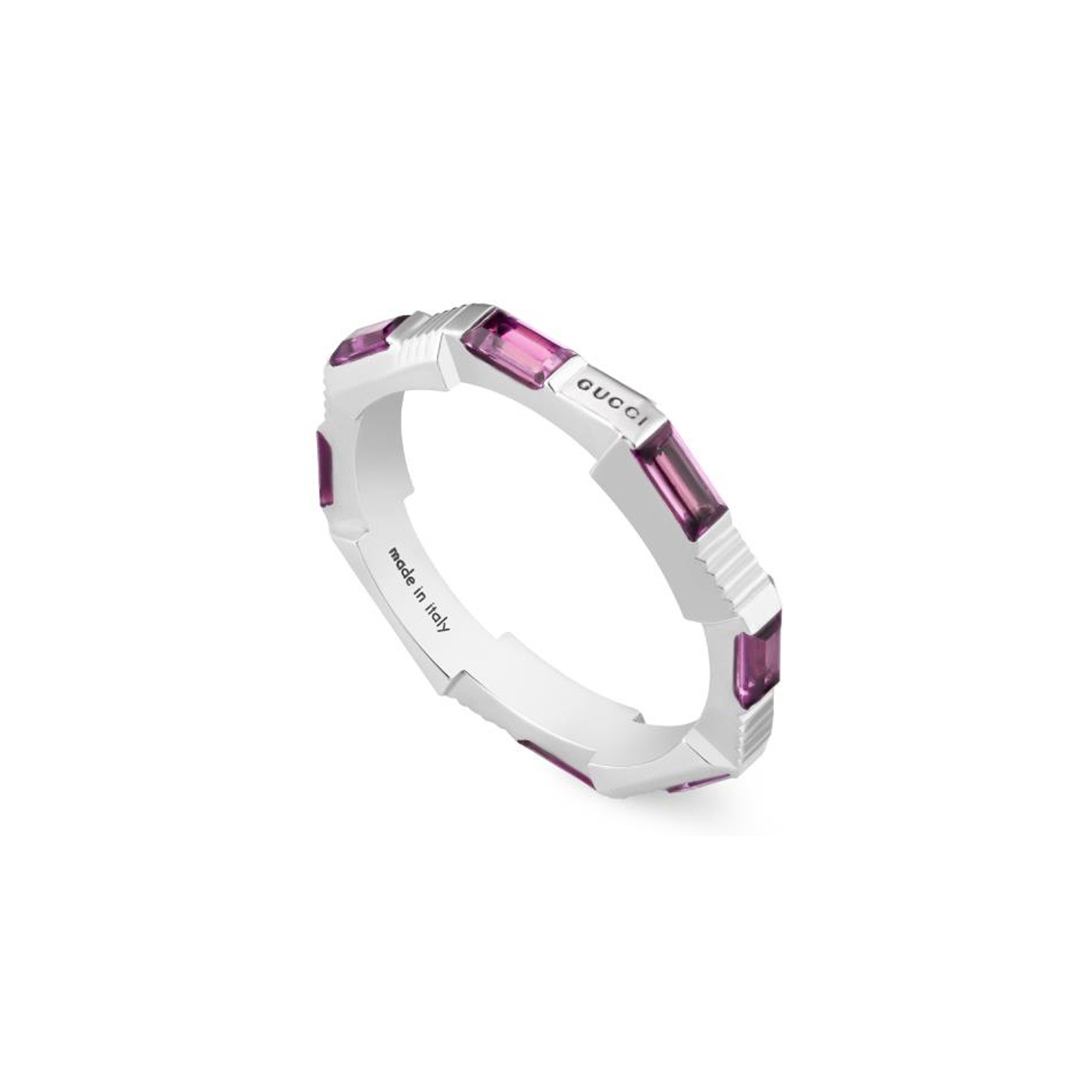 Anello Gucci Link to Love con rubelliti sconto discount ring