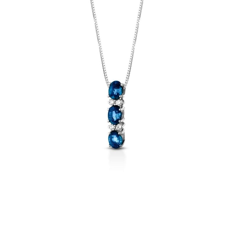 Collana diamanti e zaffiri Diamond and sapphire necklace sconto discount