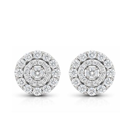 Orecchini Griffe in oro bianco e brillanti