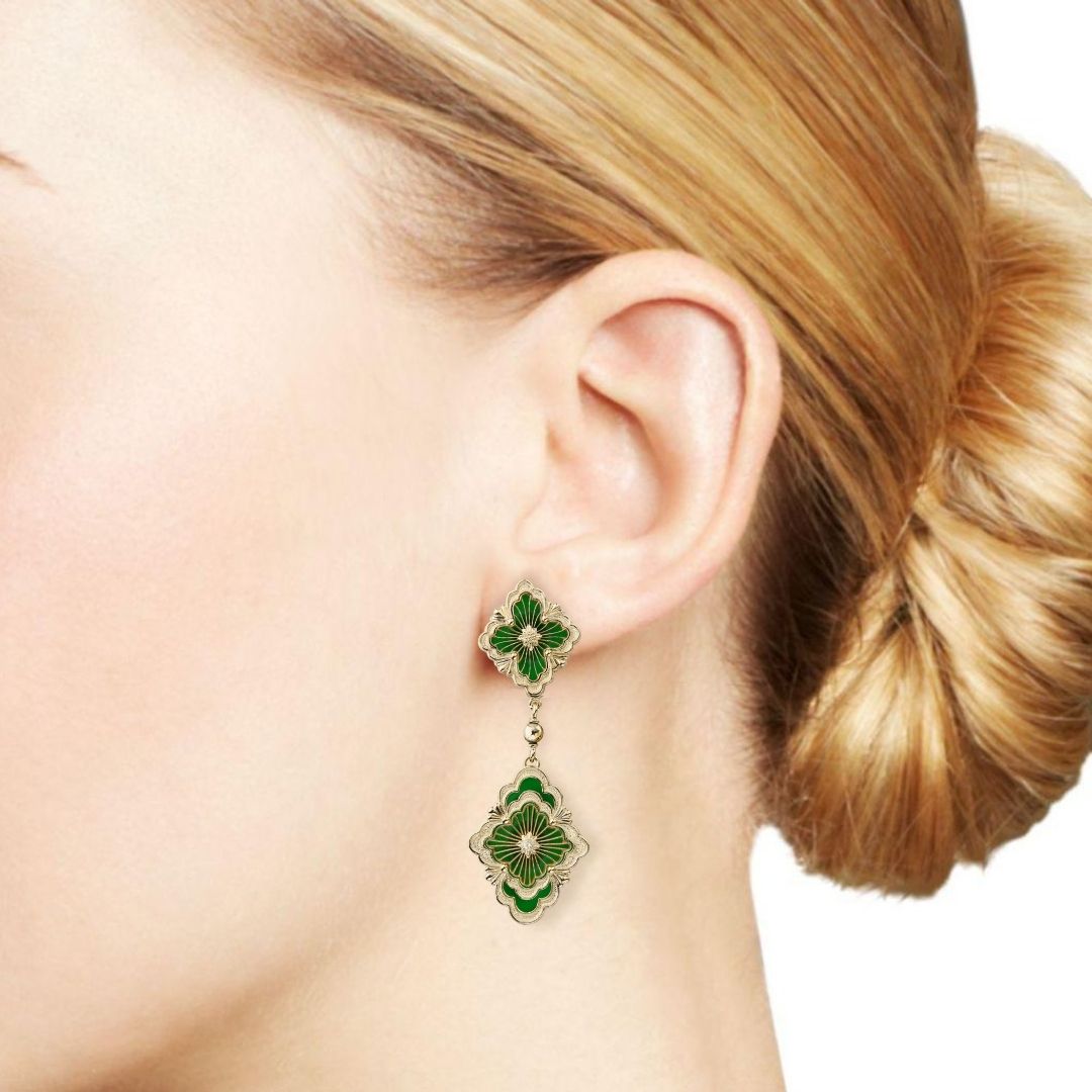 Orecchini Buccellati Opera Tulle pendenti pendant earrings sconto discount