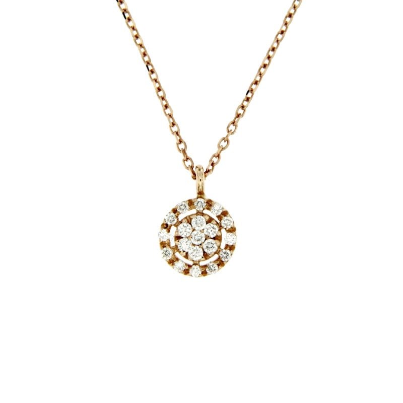 Collana Circles in oro rosa e brillanti necklace in rose gold and diamonds