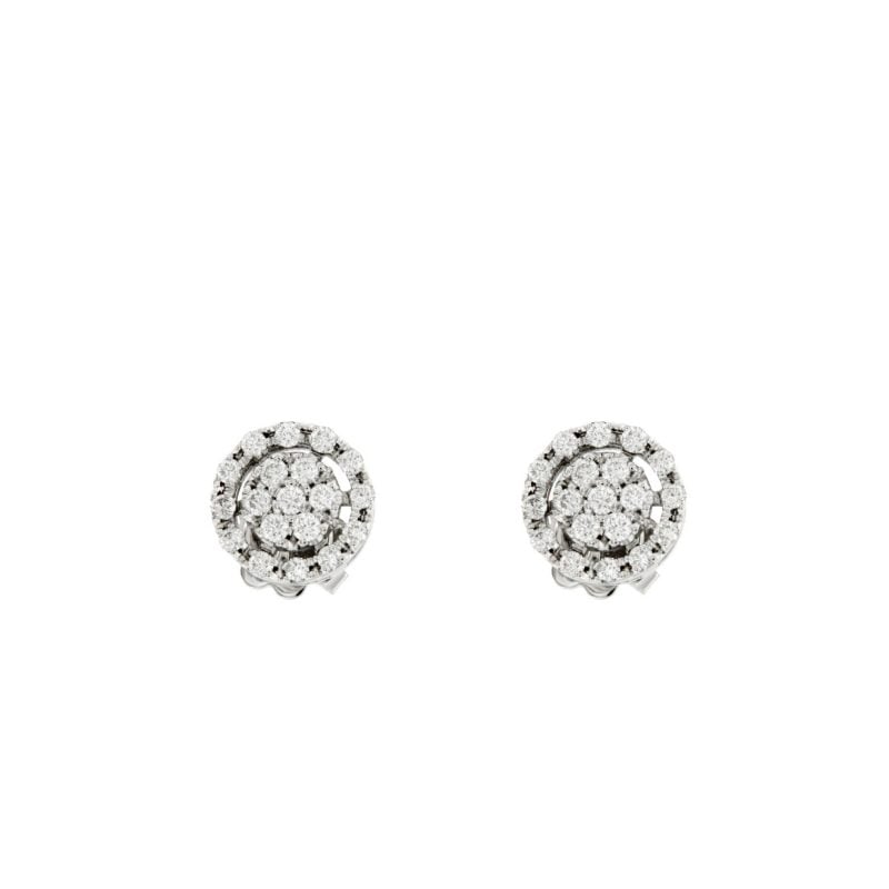 Orecchini Circles in oro bianco e brillanti earrings diamonds sconto discount