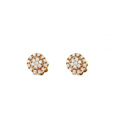Orecchini Circles in oro rosa e brillanti earrings in rose gold and diamonds sconto discount