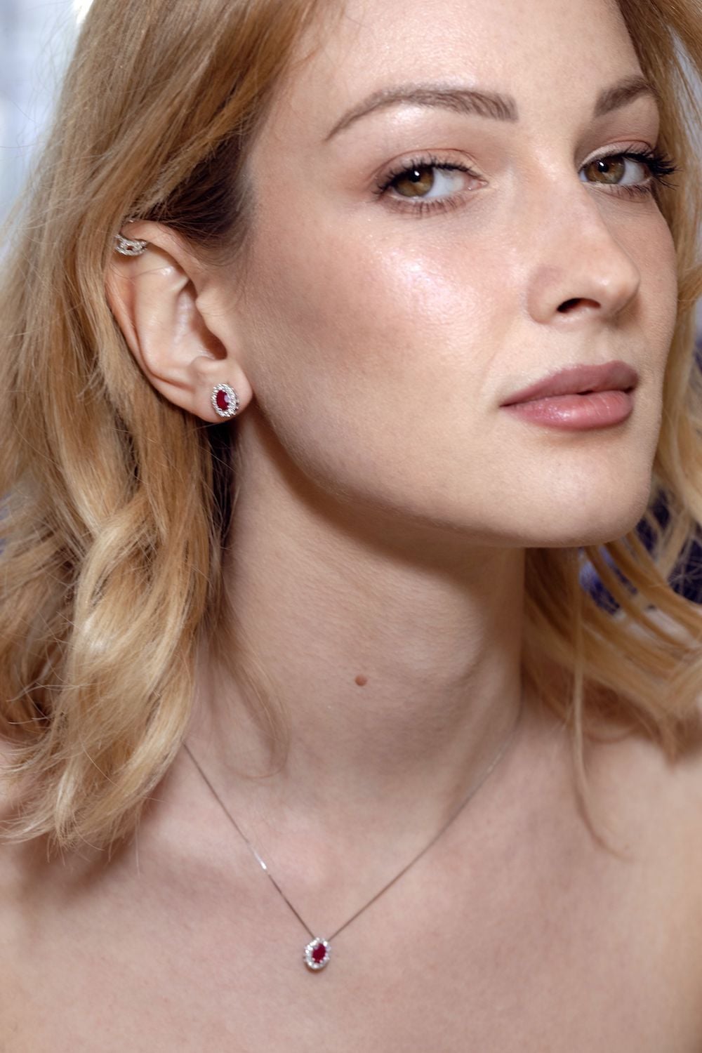 Orecchini diamanti e rubini - immagine 2