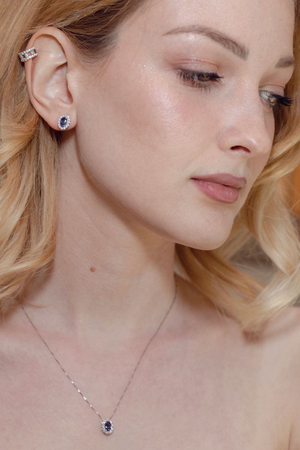 Orecchini diamanti e zaffiri - immagine 2
