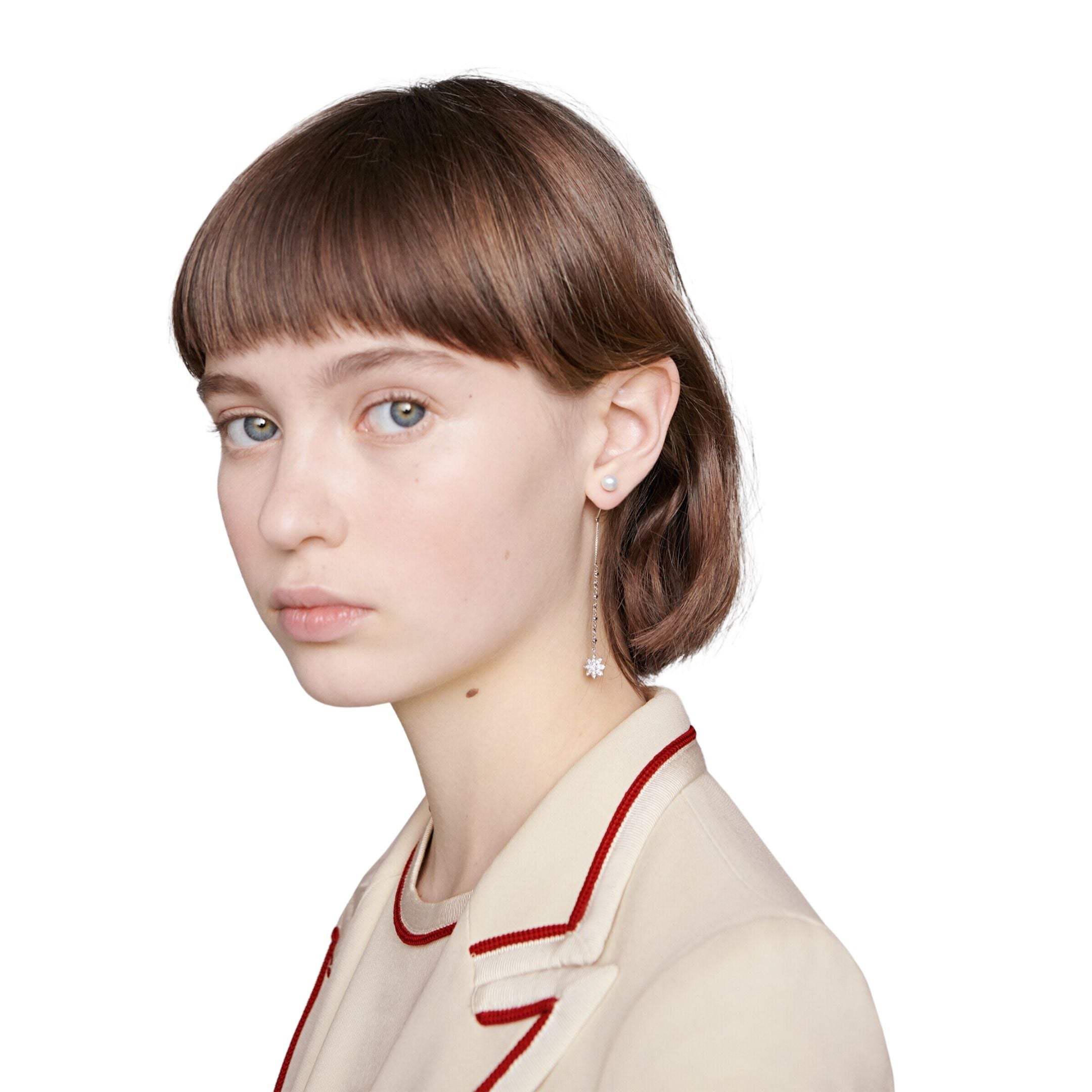 YBD582031001 Orecchini Gucci fiore e Doppia G con diamanti earrings sconto discount