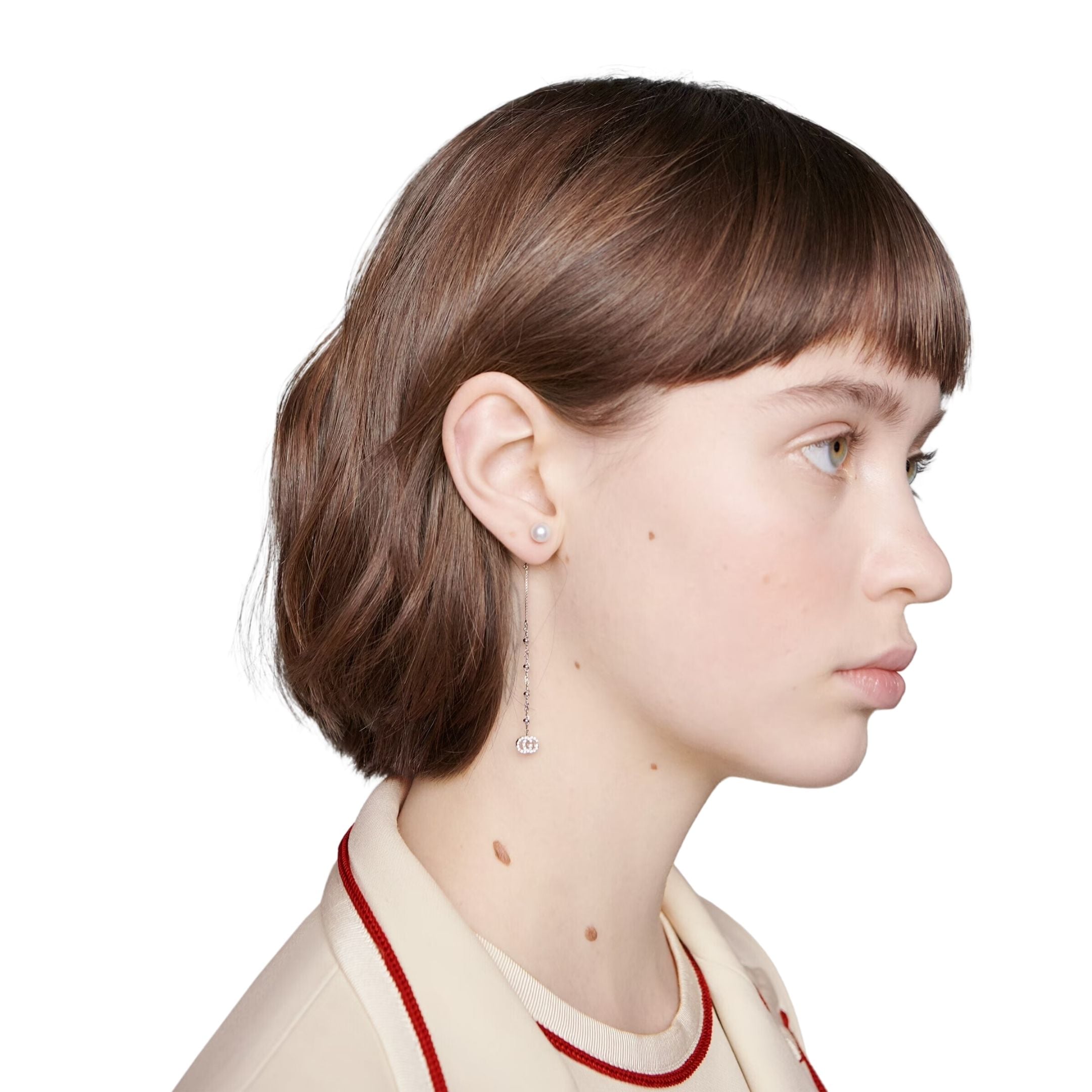 YBD582031001 Orecchini Gucci fiore e Doppia G con diamanti earrings sconto discount