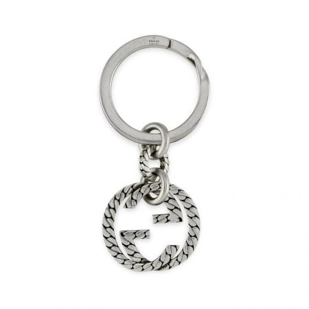 Portachiavi Gucci argento pendente GG Gucci keychain silver GG pendant SCONTO DISCOUNT