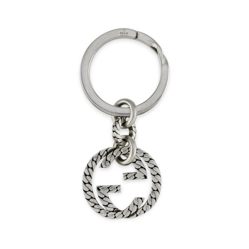 Portachiavi Gucci argento pendente GG Gucci keychain silver GG pendant SCONTO DISCOUNT