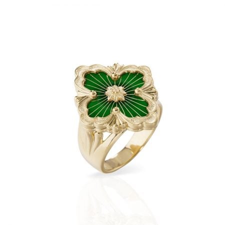 anello buccellati opera tulle ring green 017824 sconto discount