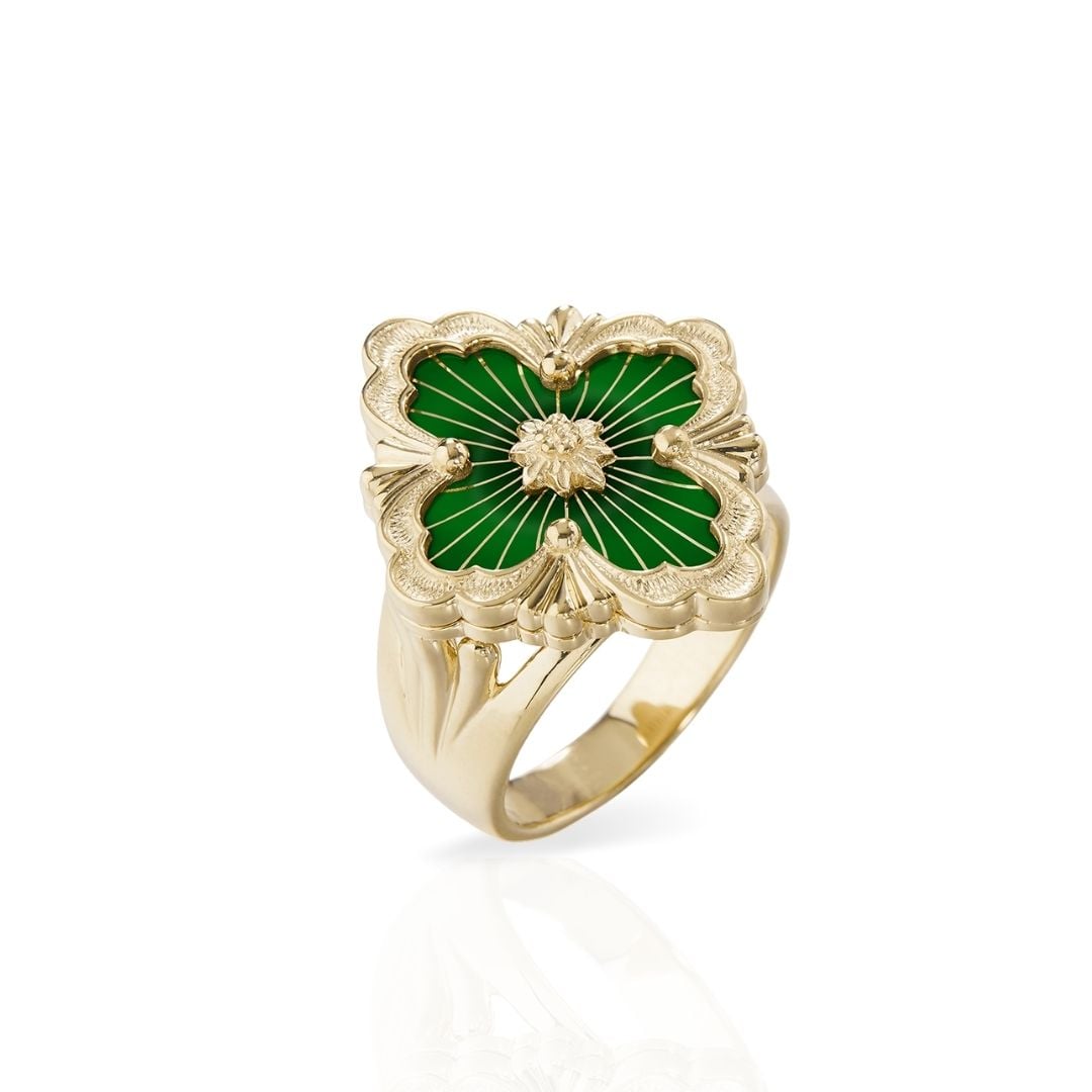 anello buccellati opera tulle ring green 017824 sconto discount