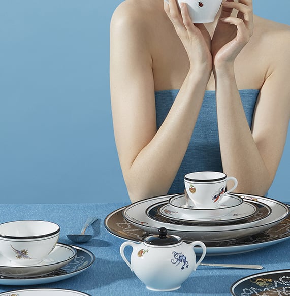 Set di 2 TAZZE CAFFÈ CON PIATTINO - immagine 2