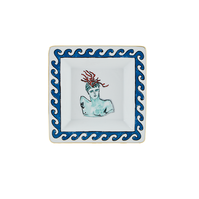 Richard Ginori IL VIAGGIO DI NETTUNO SVUOTATASCHE QUADRATO PICCOLO WHITE