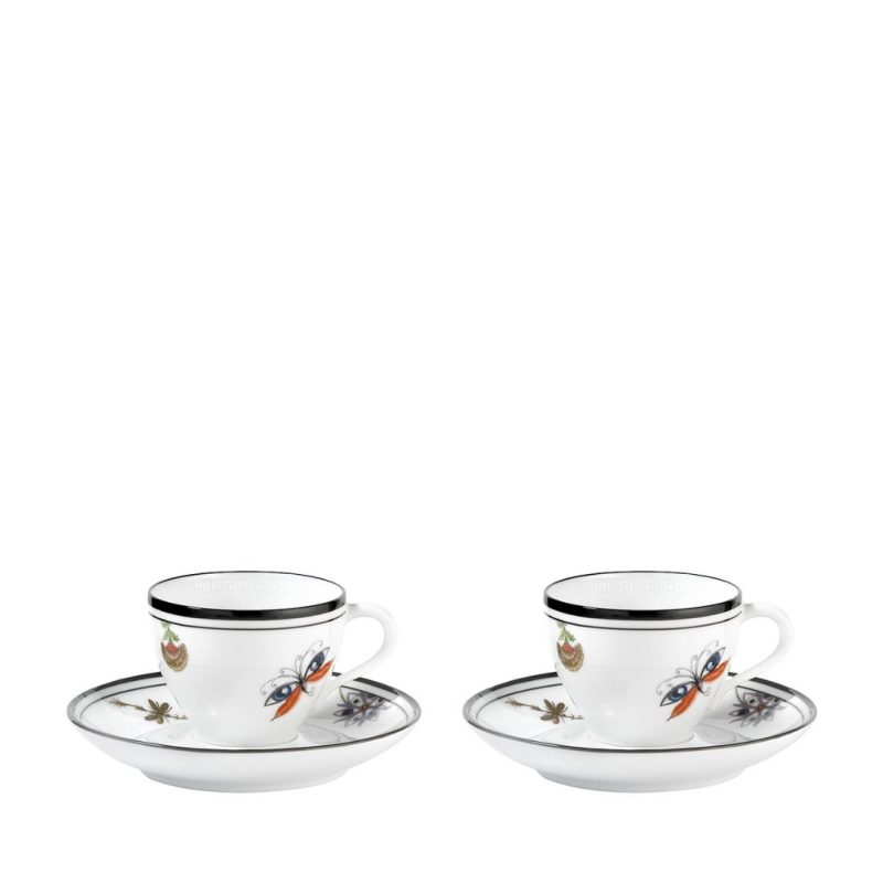 Richard Ginori SET DI 2 TAZZE CAFFÈ CON PIATTINO - ARCADIA